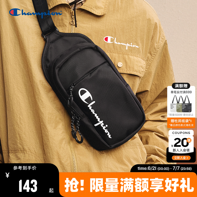 Champion冠军胸包男美式运动