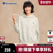 新款 Champion冠军女款 卫衣25冬季 刺绣红色连帽卫衣女运动休闲潮秋