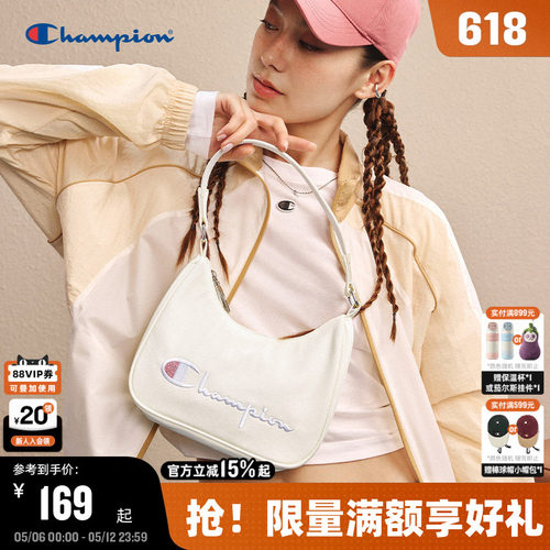 Champion冠军刺绣单肩包腋下包