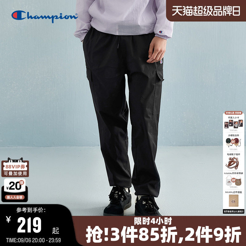 Champion冠军休闲裤男春秋新款美式多口袋工装裤潮牌直筒长裤显瘦