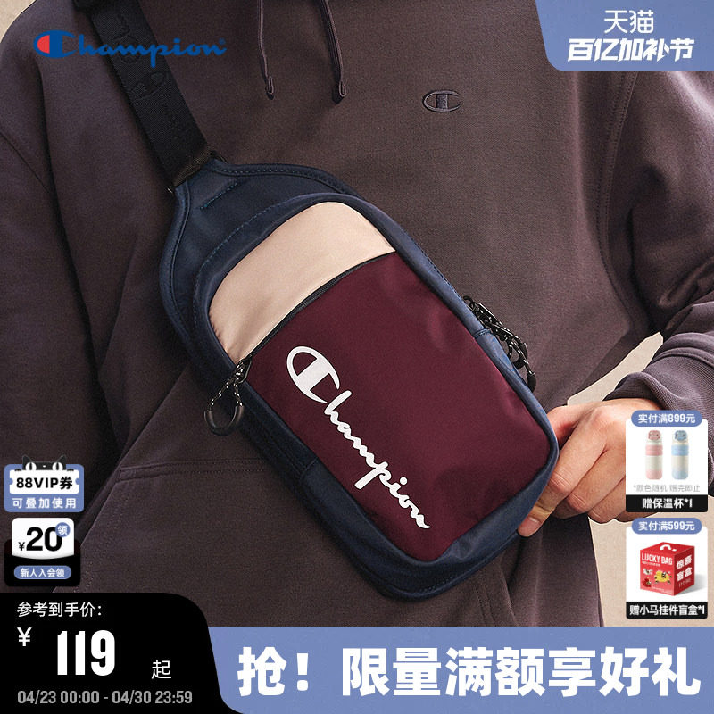 Champion冠军单肩包男春季女情侣休闲潮流户外通勤斜挎包时尚腰包