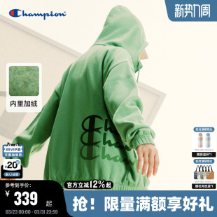 风冬季 Champion冠军连帽卫衣男秋季 外套情侣美式 加绒开衫 潮牌 新款