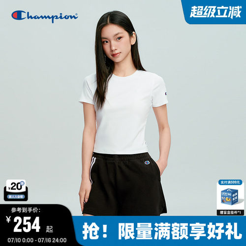 Champion冠军短袖女T恤百搭舒适