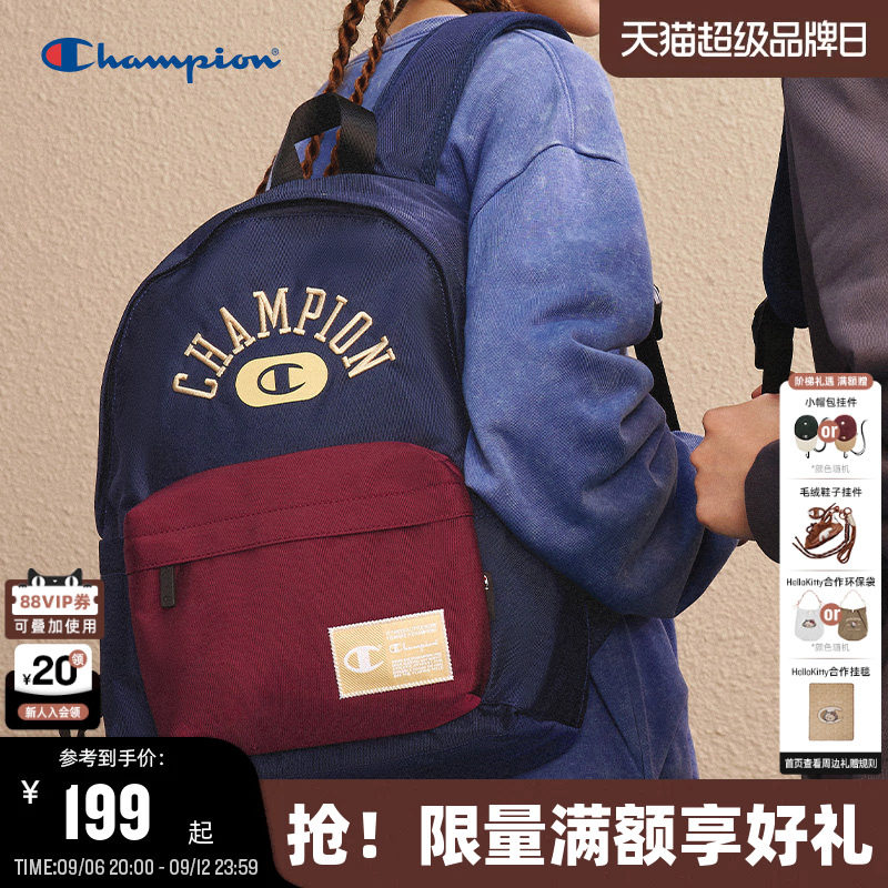 Champion冠军美式复古背包双肩包图片