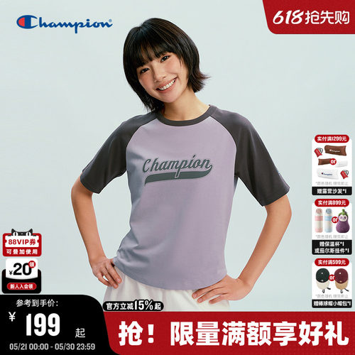 Champion冠军插肩袖T恤女