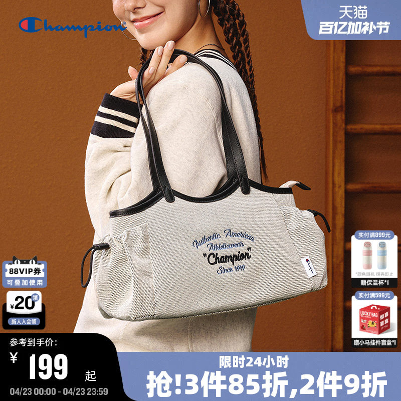 Champion冠军单肩包女2025秋冬新款休闲潮流通勤元宝包时尚托特包