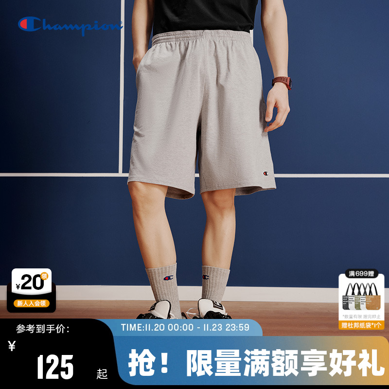 Champion冠军刺绣logo休闲短裤