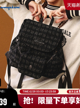 Champion冠军小型双肩包25秋冬新款迷你墩墩包小香风旅行通勤背包