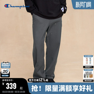 潮牌简约风长裤 新款 贴布工装 裤 Champion冠军休闲裤 秋季 男2026春季