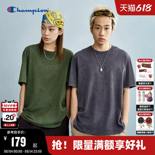 Champion冠军做旧短袖T恤