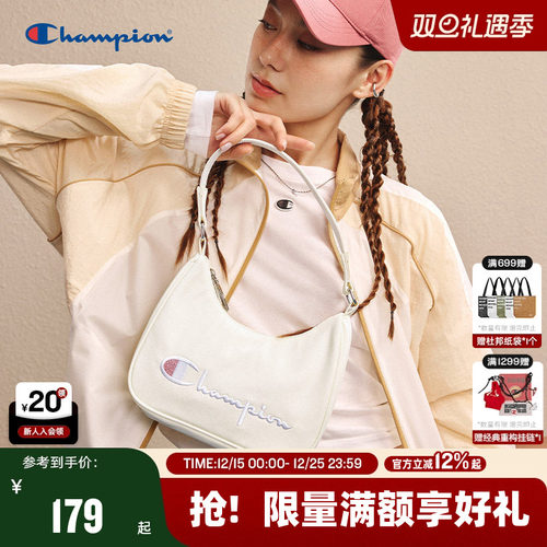 Champion冠军刺绣单肩包腋下包