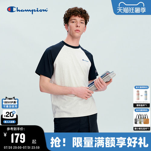 Champion休闲短袖T恤情侣款