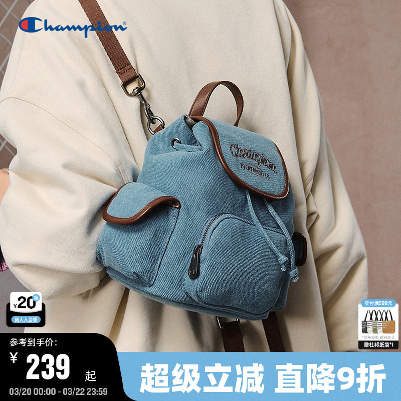 Champion冠军小型双肩包2026春季新款墩墩包女时尚校园背包男书包