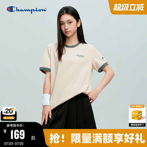 Champion宽松女款圆领短袖T恤