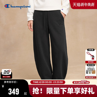弯刀休闲运动裤 Champion冠军束脚卫裤 宽松长裤 新款 纯色 女2025秋季