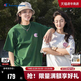 情侣刺绣大C纯棉夏季 新款 上衣休闲 T恤男2025夏季 Champion冠军短袖