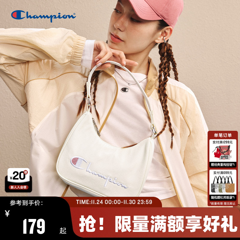 Champion冠军刺绣单肩包腋下包