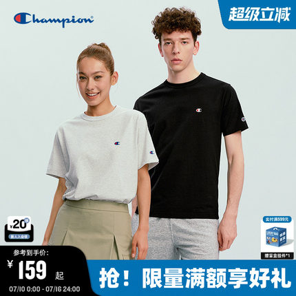 Champion冠军短袖男2026夏季新款纯棉经典款T恤女基础休闲风显瘦