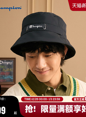 Champion冠军渔夫帽男2024冬季新款盆帽休闲户外简约潮牌女遮阳帽