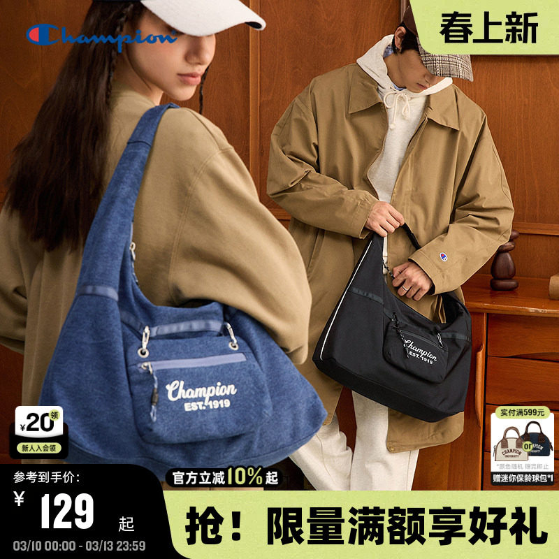 Champion冠军秋冬新款云朵包单肩男女时尚手拎包情侣休闲斜挎包