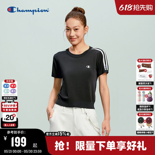 Champion冰丝短袖T恤女款