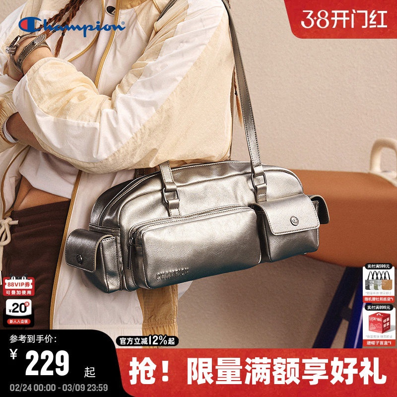 Champion冠军单肩包女春季法棍包情侣休闲时尚通勤枕头波士顿包