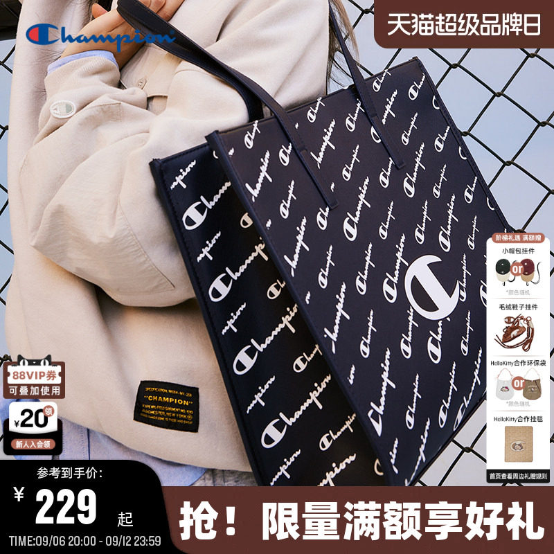 Champion冠军满印老花托特包图片