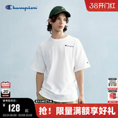 上衣女潮牌 白色宽松短袖 Champion冠军纯棉美式 情侣t恤男25夏季