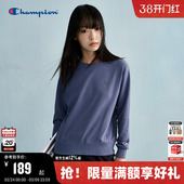 Champion冠军春秋新款 休闲套头上衣潮 简约纯色圆领卫衣女美式