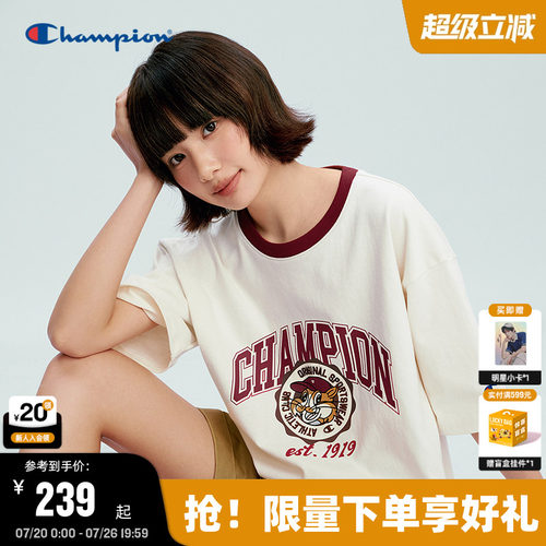 Champion纯棉印花短袖T恤