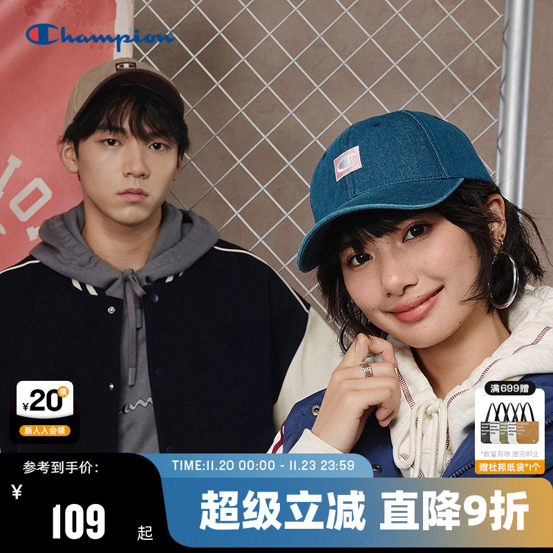 Champion冠军棒球帽2025秋冬新款情侣鸭舌帽男女潮流休闲运动帽