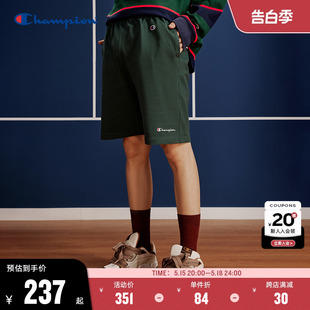 男夏季 2024新款 美式 Champion冠军短裤 休闲刺绣纯棉运动裤 灰色卫裤