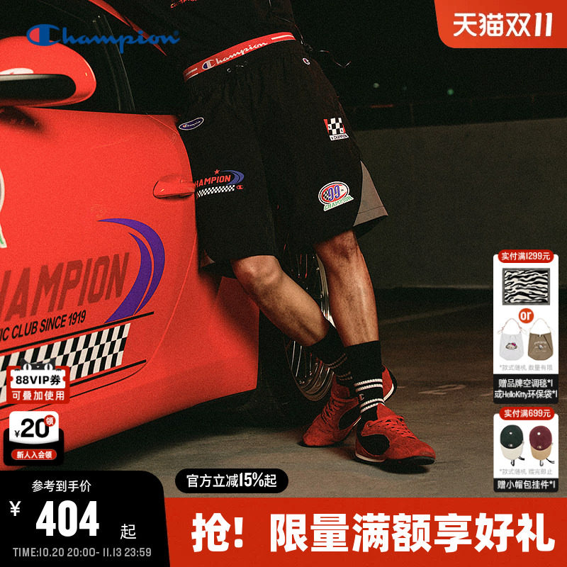 Champion冠军赛车系列短裤男2026纯新款机车风五分裤时尚美式潮牌
