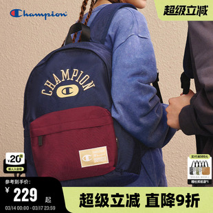 Champion冠军双肩包春季男运动休闲背包女大容量校园书包时尚通勤