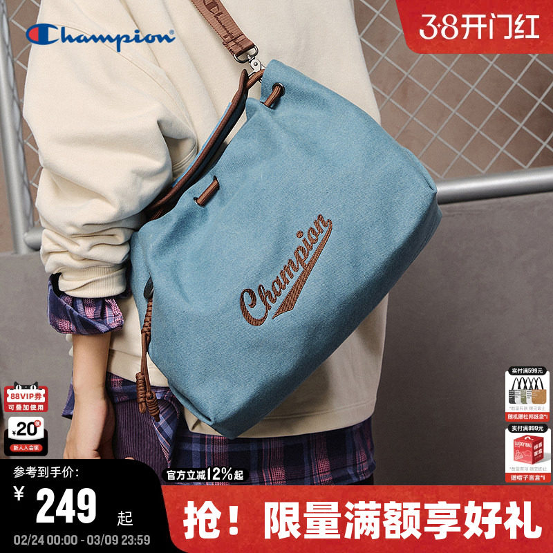 Champion冠军单肩包26春季新款女大容量通勤斜挎包男时尚休闲背包
