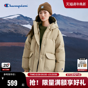 休闲风秋季 面包服男保暖厚外套工装 新款 Champion冠军羽绒服女冬季