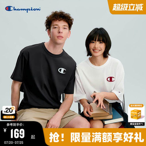 Champion冠军纯棉短袖男女同款