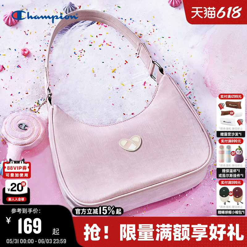 Champion冠军单肩包26夏季新款女款糖果腋下包可爱粉色少女手提包