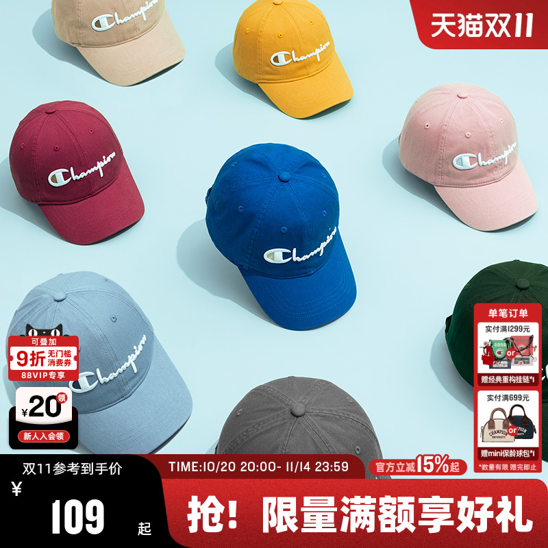 Champion冠军美式刺绣鸭舌帽男女