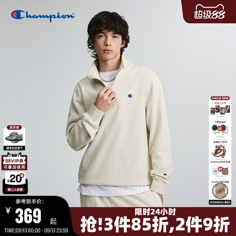 Champion冠军美式休闲半开襟卫衣图片