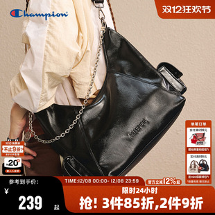 Champion冠军单肩包女2025秋冬新款 机车包男情侣休闲链条斜挎包