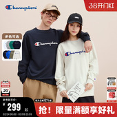 Champion冠军圆领卫衣情侣款 大草写logo简约潮牌休闲春秋复古 经典