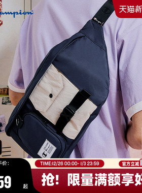 Champion冠军腰包秋冬新款工装风斜挎包男潮牌运动休闲单肩包