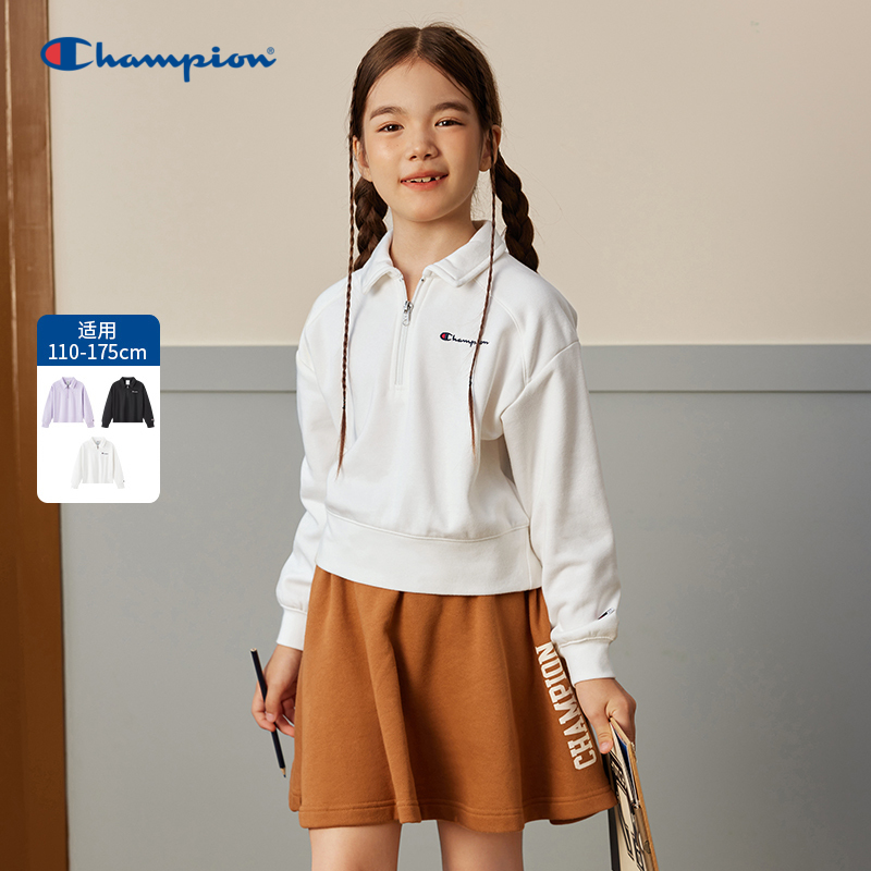 Champion冠军加绒半拉链卫衣外套