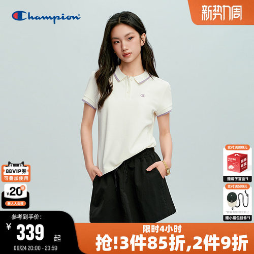 Champion休闲短袖POLO衫女款