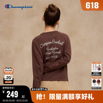 Champion冠军插肩袖长袖T恤女