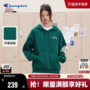 复古校园风保暖冬季 植红色美式 新款 Champion冠军连帽卫衣女秋季