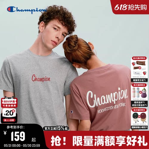 Champion冠军印花情侣短袖