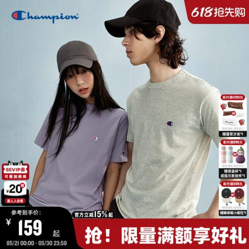 Champion冠军短袖情侣纯棉T恤