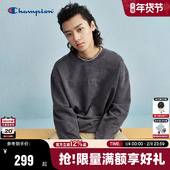 Champion冠军圆领卫衣男春秋休闲上衣潮牌女复古冬季 做旧风上衣